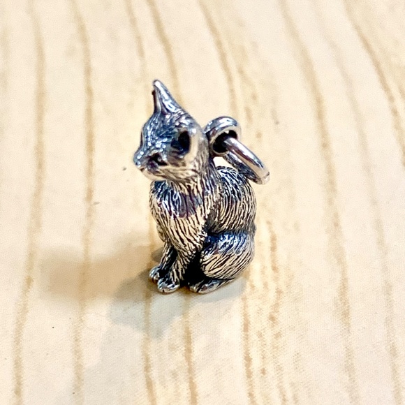 Cat 3D Sterling Silver Jewelry Charm #pet - Picture 5 of 8
